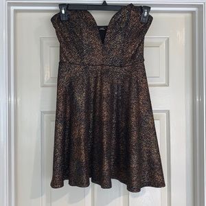 Lulus Medium Black Metallic Dress